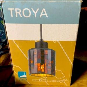 NEW Troya Mosaic Glass Pendant Light